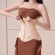 miiow u-shaped waist trainer corset women buttoned shapers breast lifted waist trainer steel bone slimming women's shapewear