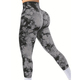 Damen High Waist nahtlose Batik-Yoga-Hose