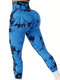 Damen High Waist nahtlose Batik-Yoga-Hose