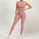 Verstellbarer Damen Yoga Jumpsuit Mit Leggings Fitness-Set