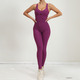 Verstellbarer Damen Yoga Jumpsuit Mit Leggings Fitness-Set