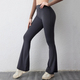 women's High Waisted Peach Flared Yoga Pants Quick Drying
