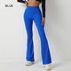women's High Waisted Peach Flared Yoga Pants Quick Drying