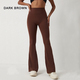 women's High Waisted Peach Flared Yoga Pants Quick Drying