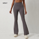 women's High Waisted Peach Flared Yoga Pants Quick Drying