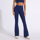 women's High Waisted Peach Flared Yoga Pants Quick Drying
