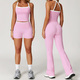 women's High Waist Bell Bottom Yoga Tracksuit Set