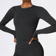 women's Long Sleeve Yoga Top Solid Quick Dry Workout Shirt