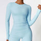 women's Long Sleeve Yoga Top Solid Quick Dry Workout Shirt