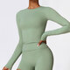 women's Long Sleeve Yoga Top Solid Quick Dry Workout Shirt