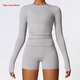 women's Long Sleeve Yoga Top Solid Quick Dry Workout Shirt