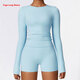 women's Long Sleeve Yoga Top Solid Quick Dry Workout Shirt