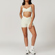 Damen Yoga-Set Kurzarm Crop Top Und Leggings