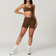 Damen Yoga-Set Kurzarm Crop Top Und Leggings