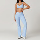 Damen Yoga-Set Kurzarm Crop Top Und Leggings