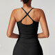 Damen Elastischer Sports Bra Crop Top Gym Yoga Stretch Top