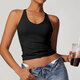 Damen Elastischer Sports Bra Crop Top Gym Yoga Stretch Top