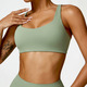 Damen Push Up Sports Bra Stretch Fitness Tank Top