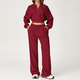 Damen Langarm Loose Hoodie Und High Waist Sweatpants Set