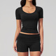 2-teiliger Tracksuit Yoga Set mit stoßdämpfendem Crop Sport Top