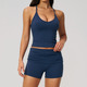 zweiteiliges Yoga Set mit stoßdämpfendem Sport-BH und High-Waist-Cycling-Shorts