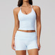 zweiteiliges Yoga Set mit stoßdämpfendem Sport-BH und High-Waist-Cycling-Shorts