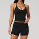 zweiteiliges Yoga Set mit stoßdämpfendem Sport-BH und High-Waist-Cycling-Shorts