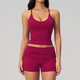 zweiteiliges Yoga Set mit stoßdämpfendem Sport-BH und High-Waist-Cycling-Shorts
