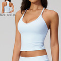 Damen schnelltrocknendes Yoga Crop Top Sport Vest