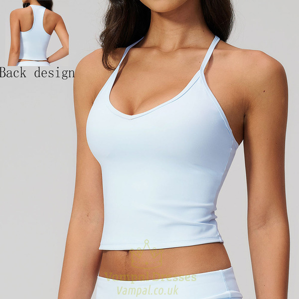 Damen schnelltrocknendes Yoga Crop Top Sport Vest