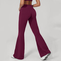 High-Waist-Yogahose ausgestellt Wide Leg Glockenhose Leggings
