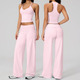 two Piece Yoga Set With Shockproof Sports Vest And Flared Pants
