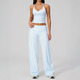 two Piece Yoga Set With Shockproof Sports Vest And Flared Pants