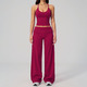 two Piece Yoga Set With Shockproof Sports Vest And Flared Pants