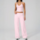 two Piece Yoga Set With Shockproof Sports Vest And Flared Pants