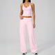 two Piece Yoga Set With Shockproof Sports Vest And Flared Pants