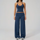 two Piece Yoga Set With Shockproof Sports Vest And Flared Pants