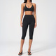 Damen 2-teiliges Yoga Set schnelltrocknendes Gym Outfit stoßdämpfender Workout-BH High-Waist-Leggings
