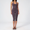 women's Yoga Tracksuit Set Shockproof Workout Tops High Waist Fitness Tights