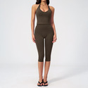 women's Yoga Tracksuit Set Shockproof Workout Tops High Waist Fitness Tights
