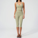 women's Yoga Tracksuit Set Shockproof Workout Tops High Waist Fitness Tights