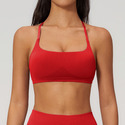 seamless Yoga Bra With Cross Back Strap For Women