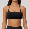 seamless Yoga Bra With Cross Back Strap For Women
