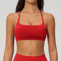 seamless Yoga Bra With Cross Back Strap For Women