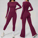 long Sleeve Yoga Set With High Waist Leggings For Women