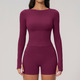 long Sleeve Yoga Set With High Waist Leggings For Women