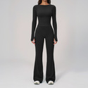 long Sleeve Yoga Set With High Waist Leggings For Women