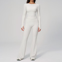 long Sleeve Yoga Set With High Waist Leggings For Women