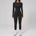 long Sleeve Yoga Set With High Waist Leggings For Women
