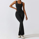 Damen 2-Piece Yoga Outfit Mit Flared Pants Und Sport Jumpsuit